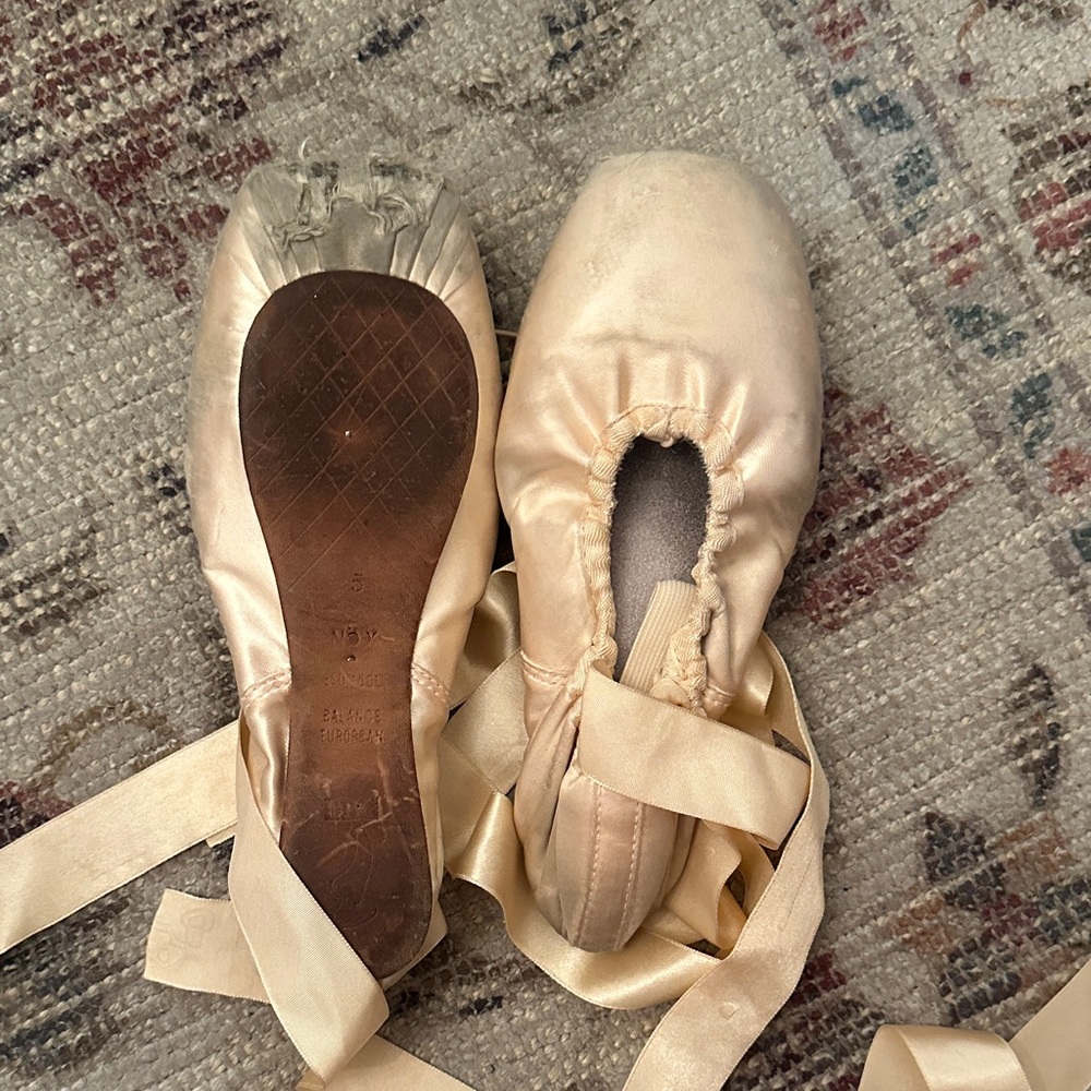 Elegant well worn smelly Ballet Pointe Shoes